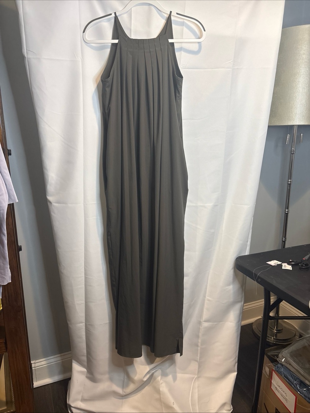 Athleta Olive Green Sleeveless Maxi Dress - Picture 6 of 9